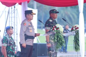 Kapolda Metro Jaya dan Pangdam Jaya Pimpin Apel Pergeseran Pasukan Pengamanan TPS Pemilu