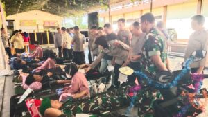 Sambut Hari Jadi ke-73 Humas Polri, Polres Trengggalek Gelar Donor Darah