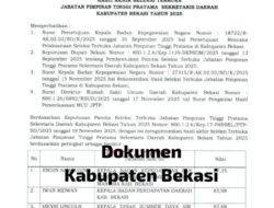 Kandidat Terkuat Sekda Kabupaten Bekasi diraih Endin Samsudin dengan nilai 87,35