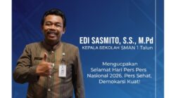 Kepala SMAN 1 Talun, Edi Sasmito, Sebut Pers Sebagai Mitra Strategis Mencerdaskan Bangsa