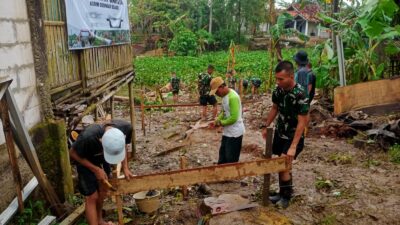 TNI dan Warga Gotong Royong Bangun Infrastruktur; Progres Capai 2 Persen