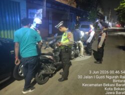 Gelar Razia dan Patroli dini hari, Polsek Bekasi Barat Jaga Keamanan Wilayah Tetap Kondusif
