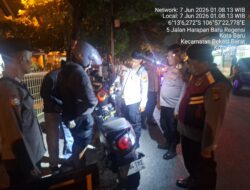 Cegah Tawuran & Kejahatan Jalanan,Kapolsek Bekasi Barat Pimpin Langsung Patroli KRYD dan Razia Stasioner