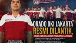 Orado DKI Jakarta dilantik, Josua Hizkia Pimpin KADERISASI Sambut PON 2028