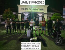 Modus Pesan Grab Palsu tipu Sopir Ojol, Begal Bersenjata tajam di Cikarang timur ditangkap Polisi