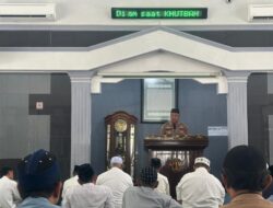 Kapolsek Bekasi Barat Sampaikan Imbauan Cegah tawuran & Judi Online Usai Sholat Jumat di Harapan Baru
