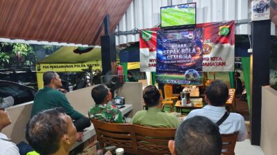 Suasana Hangat Nobar Spanyol vs Belgia, Polsek Bekasi Barat Eratkan Ikatan Kamtibmas