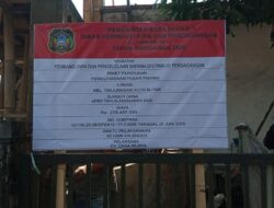 Papan Informasi Proyek Pasar Pahing Belum Cantumkan Volume dan Rincian Jenis Pekerjaan