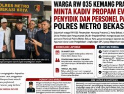 Laporan Dugaan Penyalahgunaan Dana IPL Mangkrak, Warga RW 035 Minta Kadiv Propam Evaluasi Penyidik Polres Bekasi