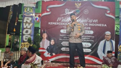 Hadiri Tasyakuran Kemerdekaan di Bintara, Kapolsek Bekasi Barat Pamit: Isi Kemerdekaan dengan Kegiatan Positif dan Jaga Kamtibmas